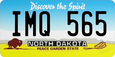 ND license plate IMQ565