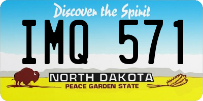 ND license plate IMQ571