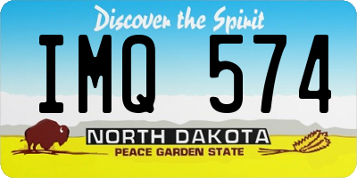 ND license plate IMQ574