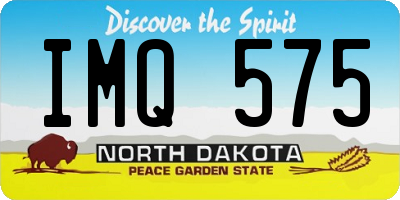 ND license plate IMQ575