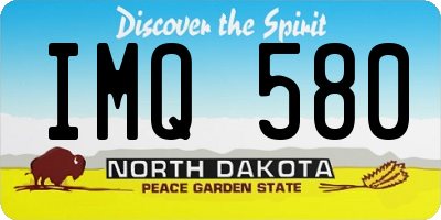 ND license plate IMQ580