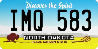ND license plate IMQ583