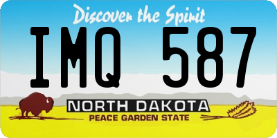 ND license plate IMQ587