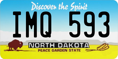 ND license plate IMQ593