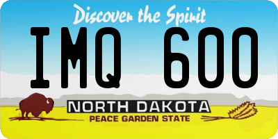 ND license plate IMQ600