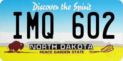 ND license plate IMQ602