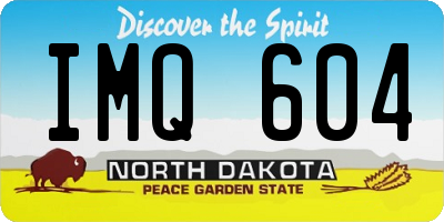 ND license plate IMQ604