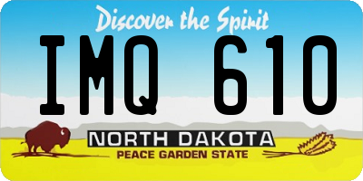 ND license plate IMQ610