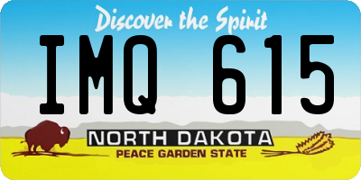 ND license plate IMQ615