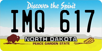 ND license plate IMQ617