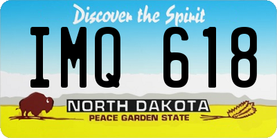 ND license plate IMQ618