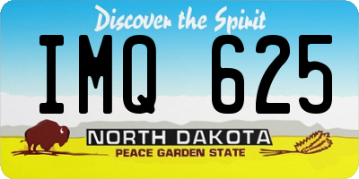 ND license plate IMQ625