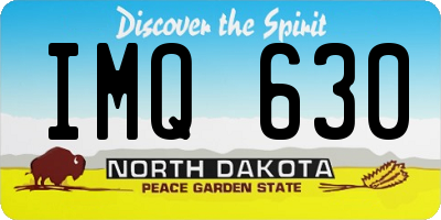 ND license plate IMQ630