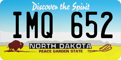 ND license plate IMQ652