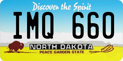 ND license plate IMQ660