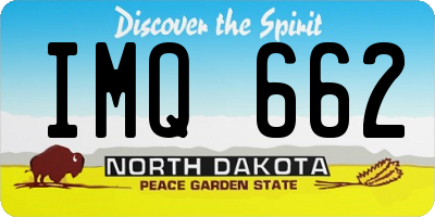 ND license plate IMQ662