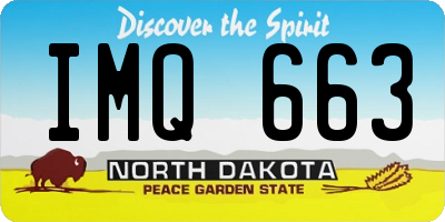 ND license plate IMQ663
