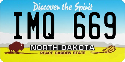 ND license plate IMQ669