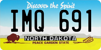 ND license plate IMQ691