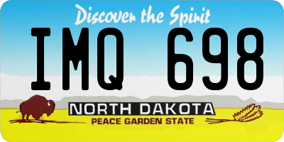 ND license plate IMQ698