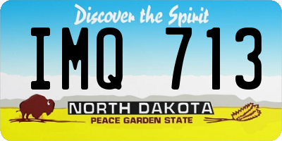 ND license plate IMQ713