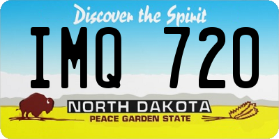 ND license plate IMQ720