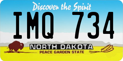 ND license plate IMQ734