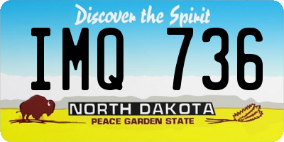 ND license plate IMQ736