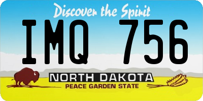 ND license plate IMQ756