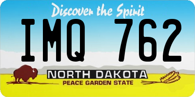 ND license plate IMQ762