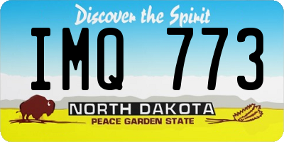 ND license plate IMQ773