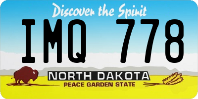 ND license plate IMQ778