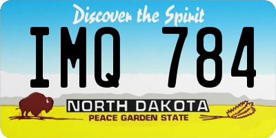 ND license plate IMQ784