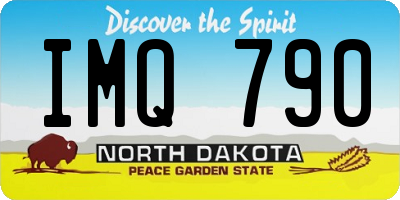 ND license plate IMQ790