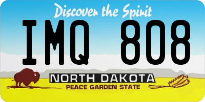 ND license plate IMQ808