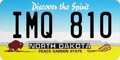 ND license plate IMQ810