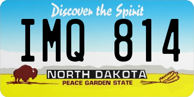 ND license plate IMQ814
