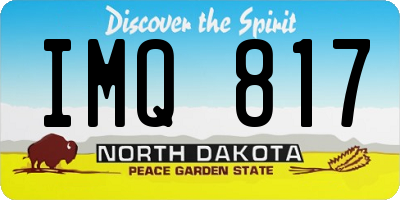 ND license plate IMQ817