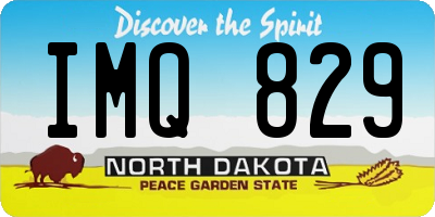 ND license plate IMQ829