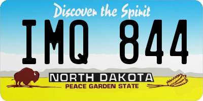 ND license plate IMQ844
