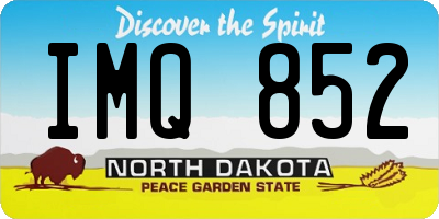 ND license plate IMQ852