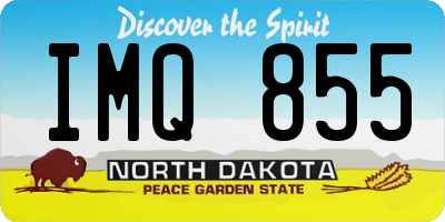 ND license plate IMQ855