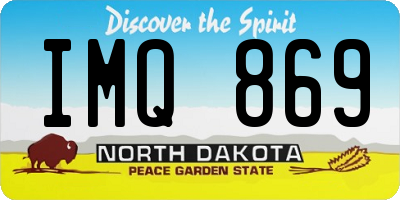 ND license plate IMQ869