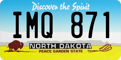 ND license plate IMQ871