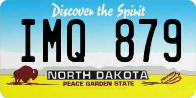 ND license plate IMQ879