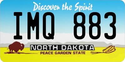 ND license plate IMQ883