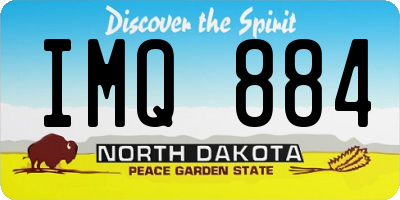 ND license plate IMQ884