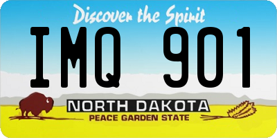 ND license plate IMQ901