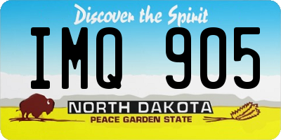 ND license plate IMQ905