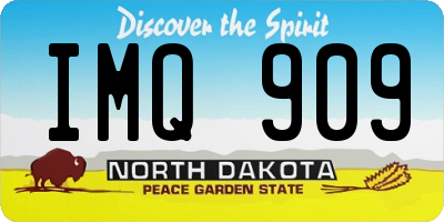 ND license plate IMQ909